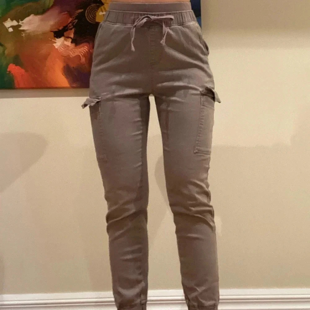 Taupe Cargo Jogger Pants